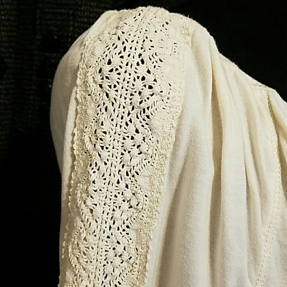 Ralph Lauren Boho Shirt with Crochet Sleeves